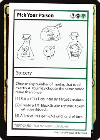 Pick Your Poison (2021 Edition) [Mystery Booster Playtest Cards] | I Want That Stuff Brandon