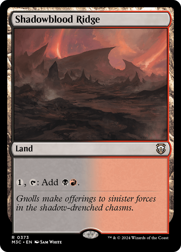 Shadowblood Ridge (Ripple Foil) [Modern Horizons 3 Commander] | I Want That Stuff Brandon