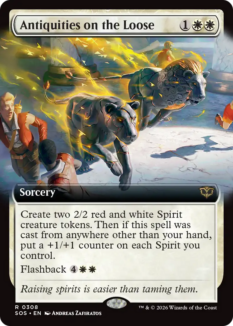 Antiquities on the Loose (Extended Art) [Secrets of Strixhaven] | I Want That Stuff Brandon