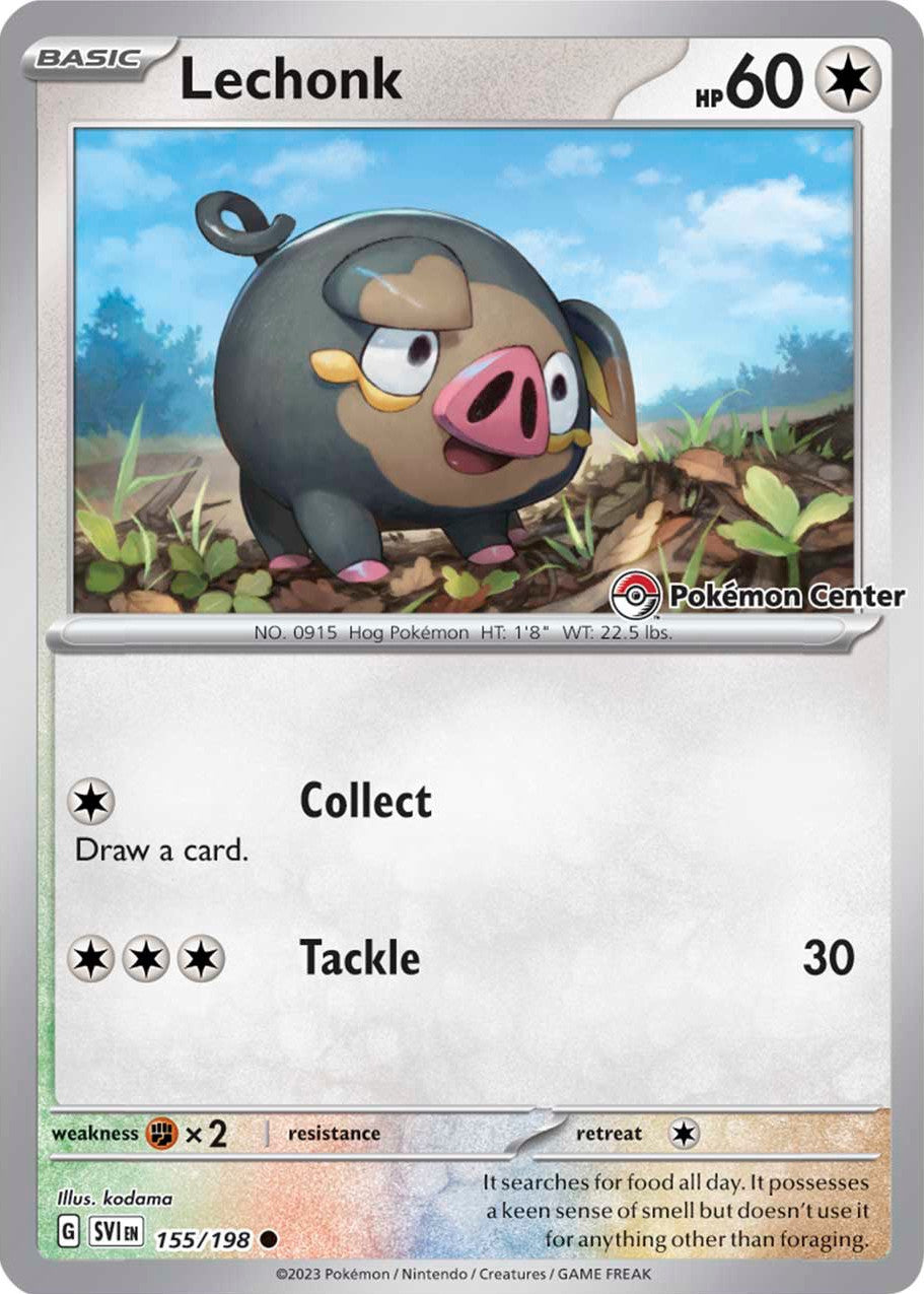 Lechonk (155/198) (Pokemon Center Exclusive) [Scarlet & Violet: Base Set] | I Want That Stuff Brandon