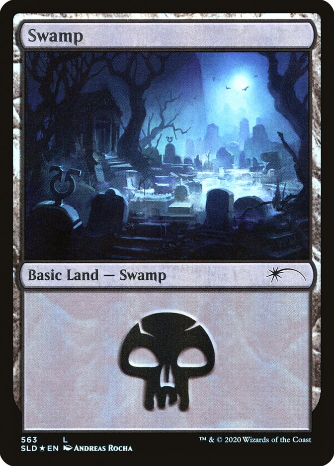 Swamp (Spooky) (563) [Secret Lair Drop Promos] | I Want That Stuff Brandon