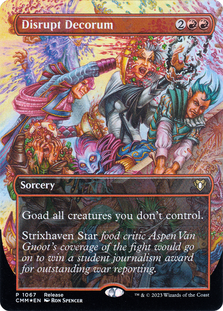 Disrupt Decorum (Borderless Alternate Art) [Commander Masters] | I Want That Stuff Brandon