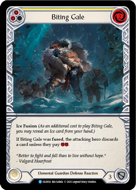 Biting Gale (Yellow) [OLD012] (Tales of Aria Oldhim Blitz Deck)  1st Edition Normal | I Want That Stuff Brandon