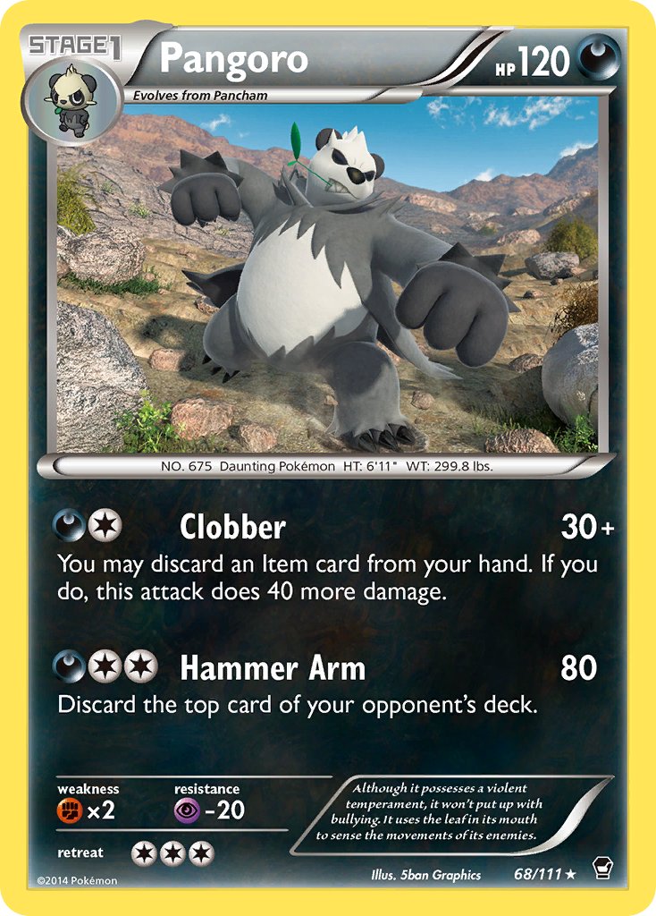 Pangoro (68/111) (Theme Deck Exclusive) [XY: Furious Fists] | I Want That Stuff Brandon