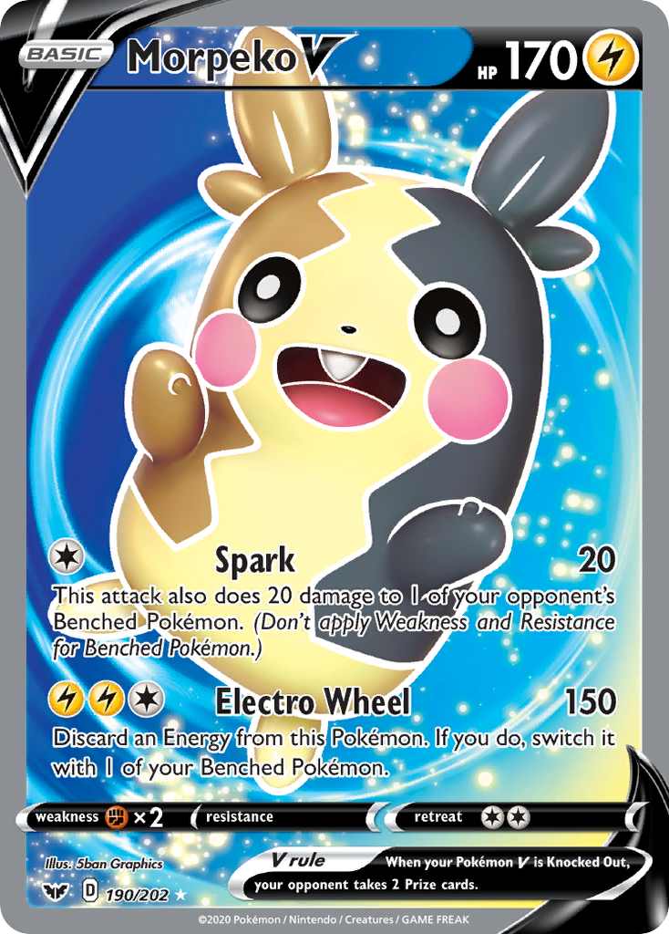 Morpeko V (190/202) [Sword & Shield: Base Set] | I Want That Stuff Brandon