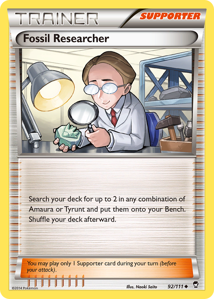 Fossil Researcher (92/111) [XY: Furious Fists] | I Want That Stuff Brandon