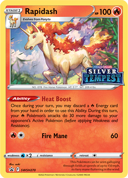 Rapidash (SWSH270) (Prerelease) [Sword & Shield: Black Star Promos] | I Want That Stuff Brandon