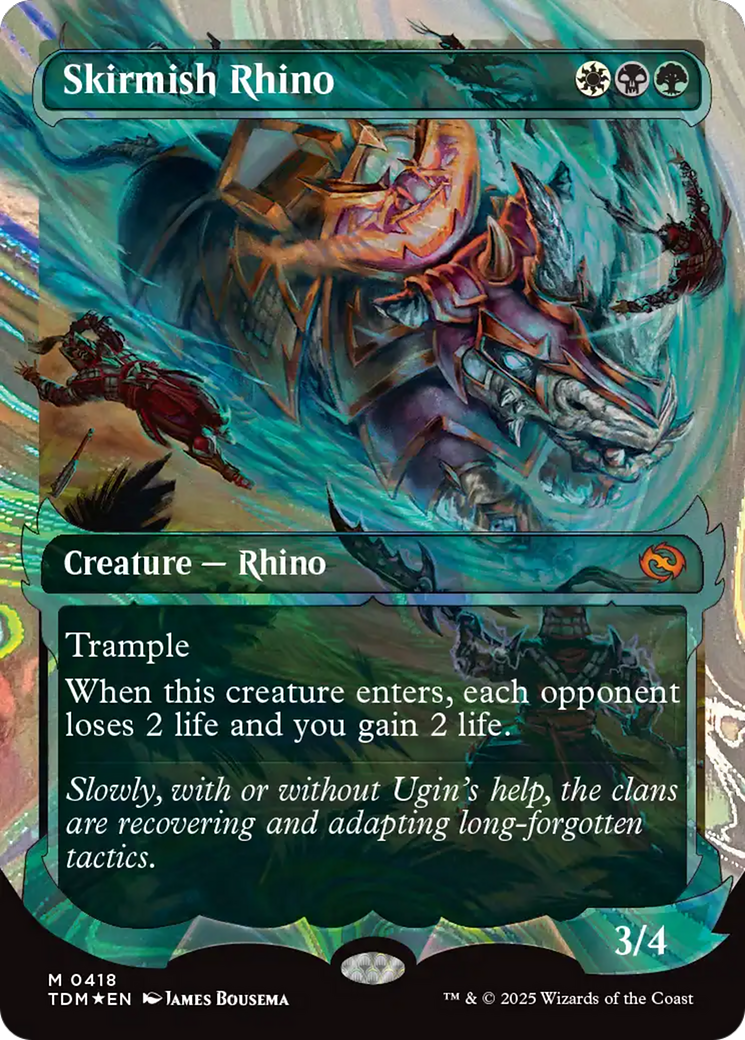 Skirmish Rhino (0418) (Showcase) (Halo Foil) [Tarkir: Dragonstorm] | I Want That Stuff Brandon