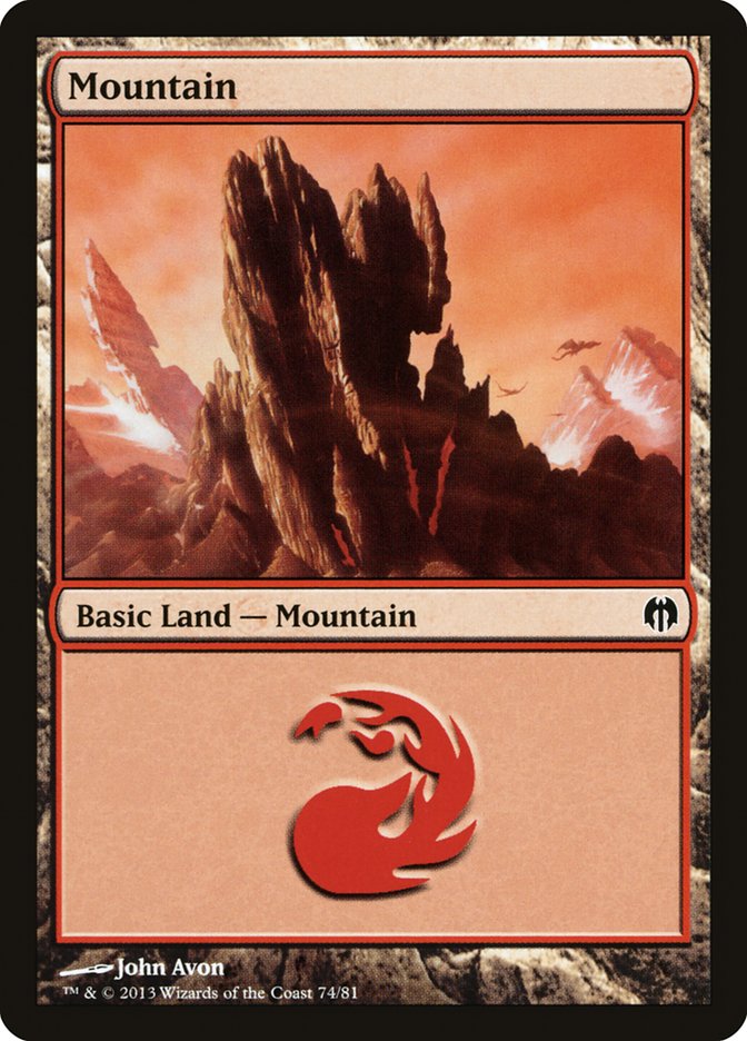 Mountain (74) [Duel Decks: Heroes vs. Monsters] | I Want That Stuff Brandon