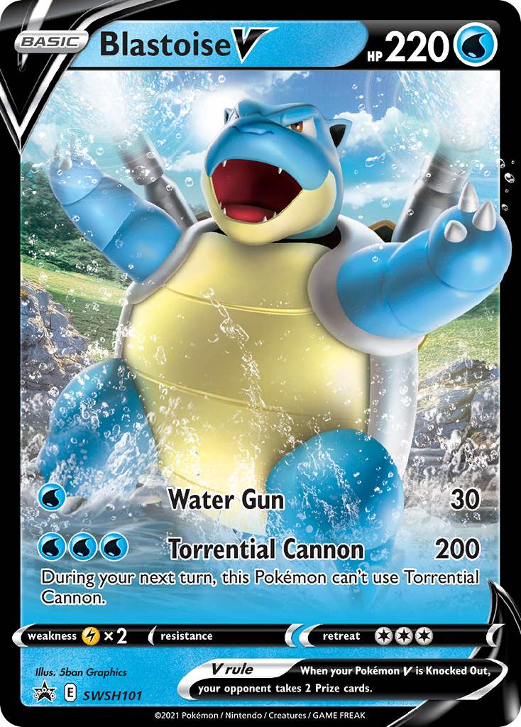 Blastoise V (SWSH101) [Sword & Shield: Black Star Promos] | I Want That Stuff Brandon