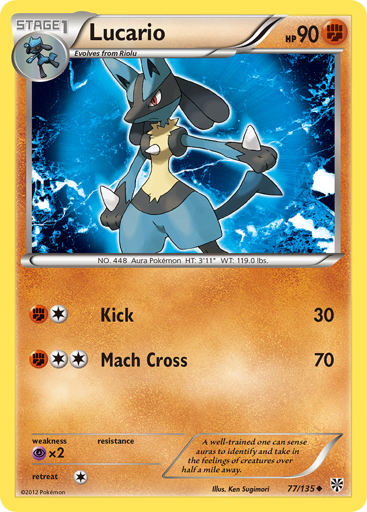 Lucario (77/135) [Black & White: Plasma Storm] | I Want That Stuff Brandon