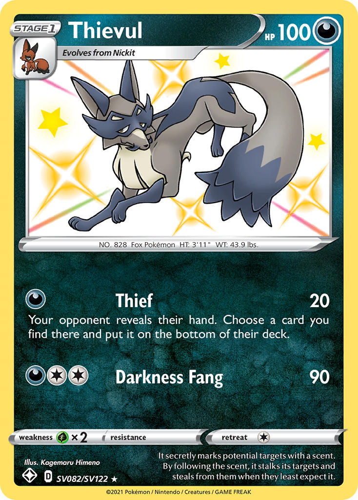 Thievul (SV082/SV122) [Sword & Shield: Shining Fates] | I Want That Stuff Brandon