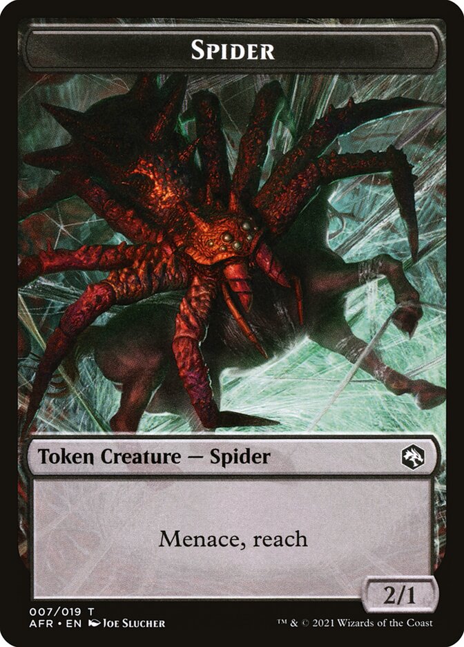 Spider // Icingdeath, Frost Tongue Double-Sided Token [Dungeons & Dragons: Adventures in the Forgotten Realms Tokens] | I Want That Stuff Brandon