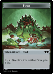 Rat // Food (0011) Double-Sided Token [Wilds of Eldraine Tokens] | I Want That Stuff Brandon