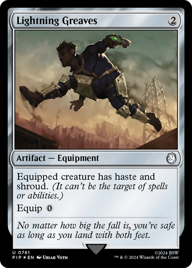 Lightning Greaves (Surge Foil) [Fallout] | I Want That Stuff Brandon