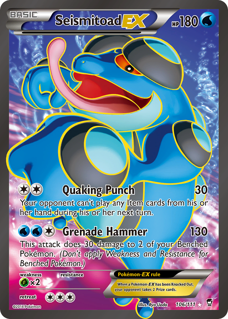 Seismitoad EX (106/111) [XY: Furious Fists] | I Want That Stuff Brandon