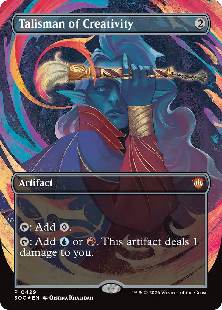 Talisman of Creativity (Borderless) [Secrets of Strixhaven Commander] | I Want That Stuff Brandon