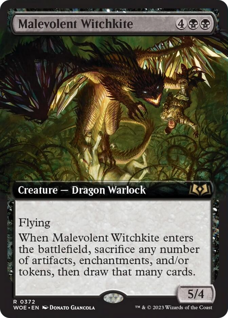 Malevolent Witchkite (Extended Art) [Wilds of Eldraine] | I Want That Stuff Brandon