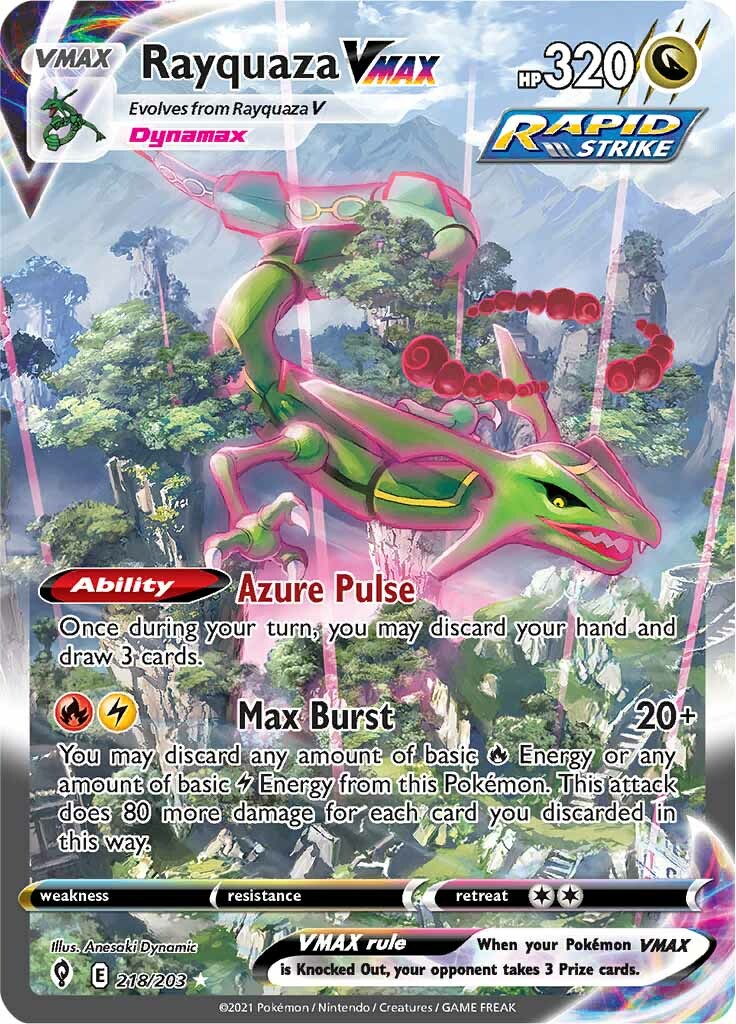 Rayquaza VMAX (218/203) [Sword & Shield: Evolving Skies] | I Want That Stuff Brandon