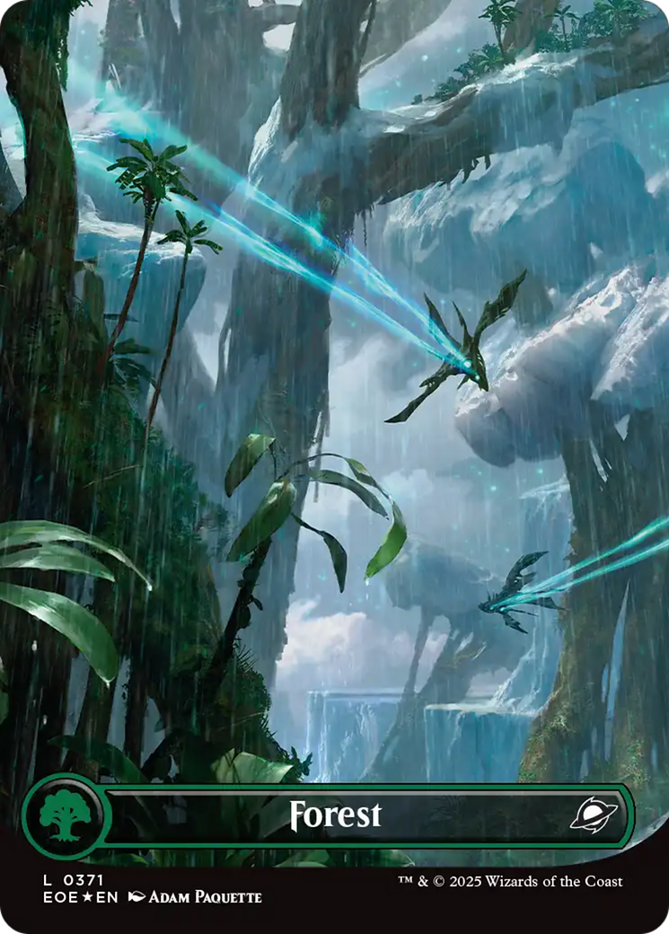 Forest (0371) (Borderless) (Galaxy Foil) [Edge of Eternities] | I Want That Stuff Brandon