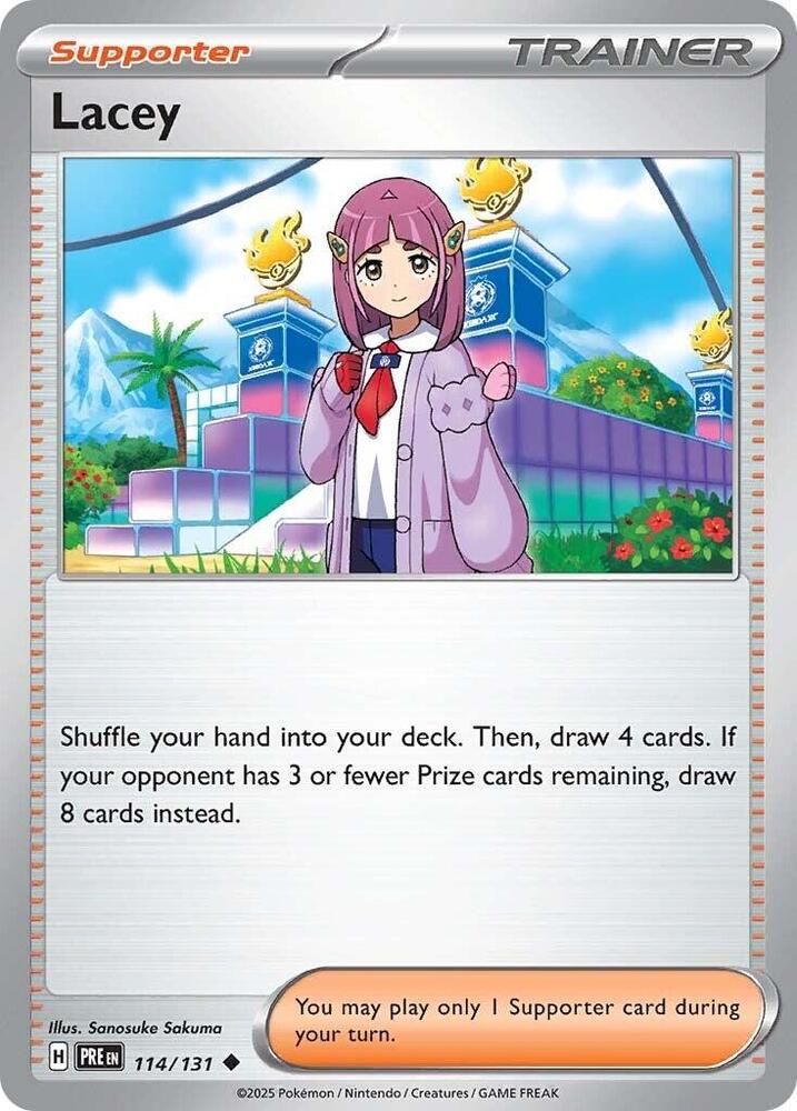 Lacey (114/131) [Scarlet & Violet: Prismatic Evolutions] | I Want That Stuff Brandon