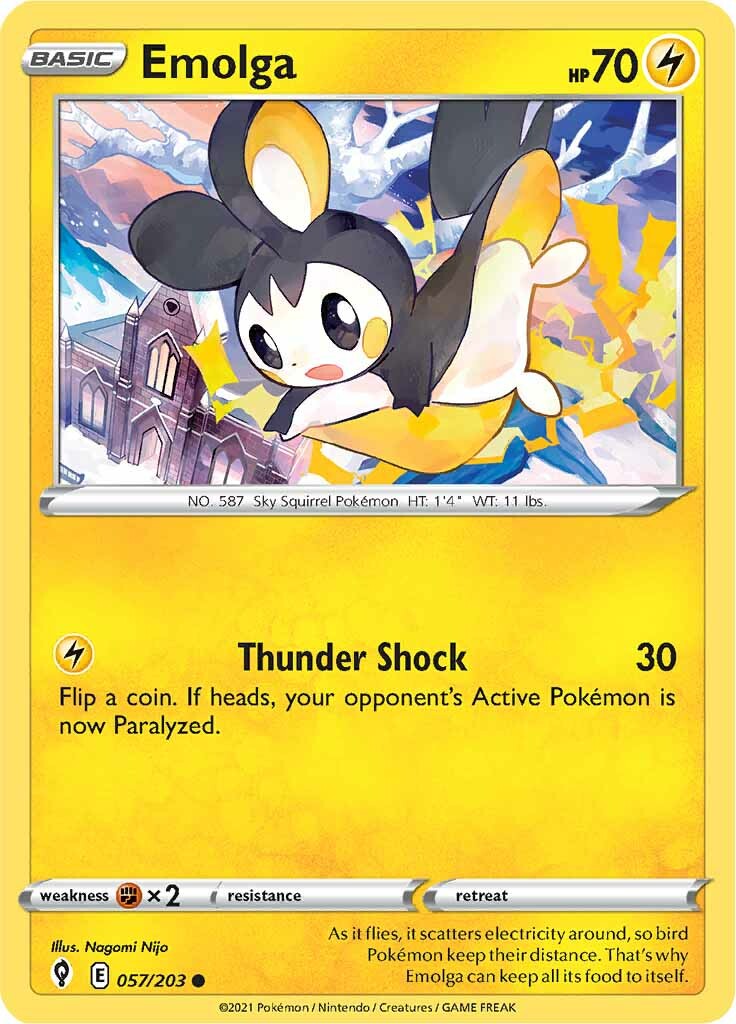 Emolga (057/203) [Sword & Shield: Evolving Skies] | I Want That Stuff Brandon