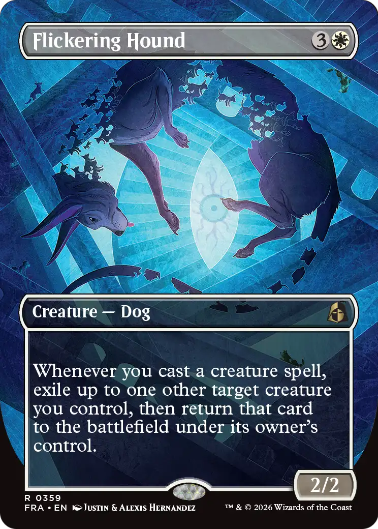 Flickering Hound (Borderless) [Reality Fracture] | I Want That Stuff Brandon