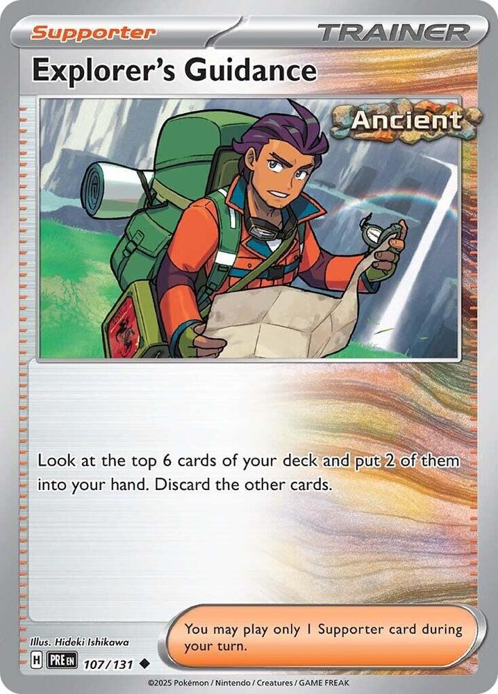 Explorer's Guidance (107/131) [Scarlet & Violet: Prismatic Evolutions] | I Want That Stuff Brandon