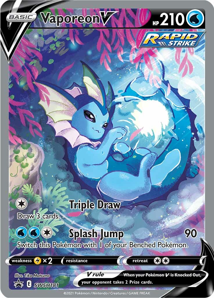 Vaporeon V (SWSH181) [Sword & Shield: Black Star Promos] | I Want That Stuff Brandon