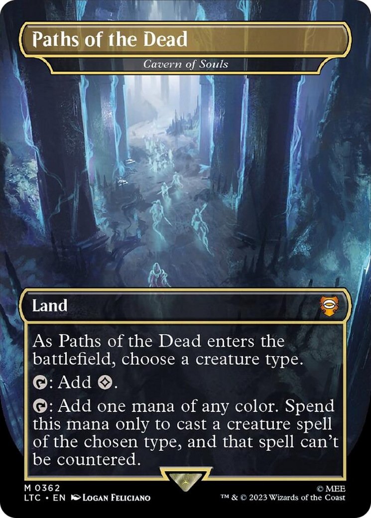 Paths of the Dead - Cavern of Souls (Borderless) (Surge Foil Realms and Relics) [The Lord of the Rings: Tales of Middle-Earth Commander] | I Want That Stuff Brandon