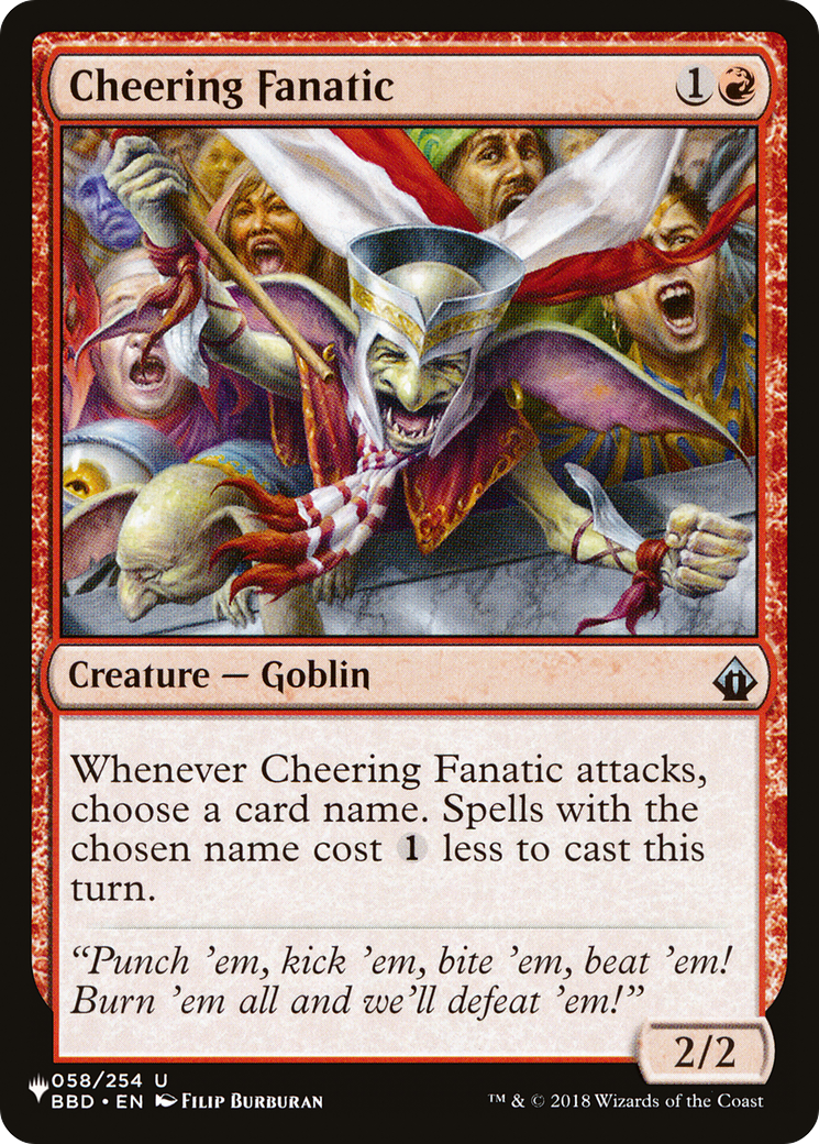 Cheering Fanatic [The List Reprints] | I Want That Stuff Brandon