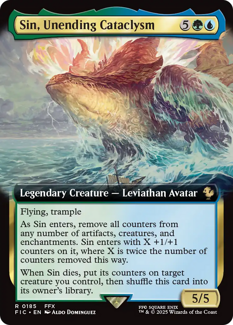 Sin, Unending Cataclysm (Extended Art) [FINAL FANTASY Commander] | I Want That Stuff Brandon