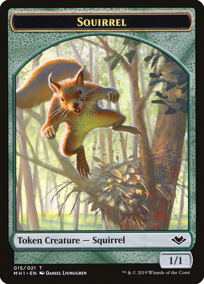 Zombie (007) // Squirrel (015) Double-Sided Token [Modern Horizons Tokens] | I Want That Stuff Brandon