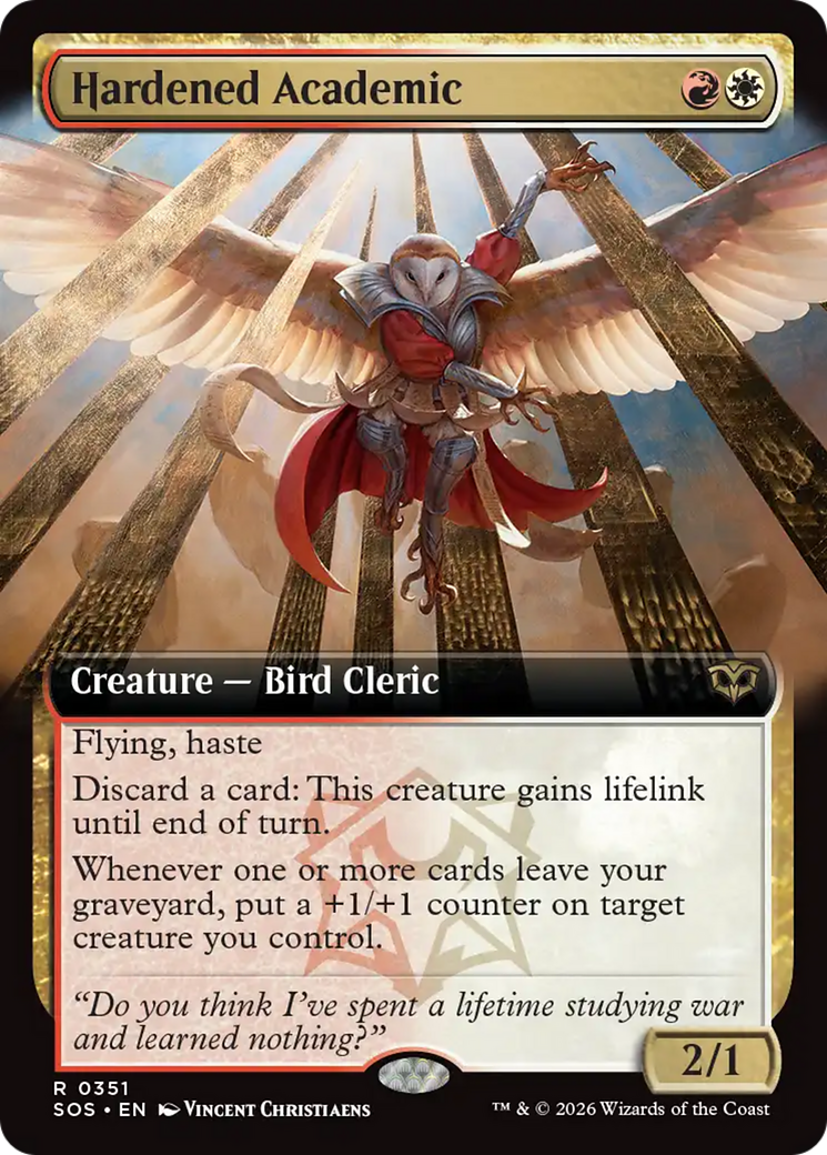 Hardened Academic (Extended Art) [Secrets of Strixhaven] | I Want That Stuff Brandon