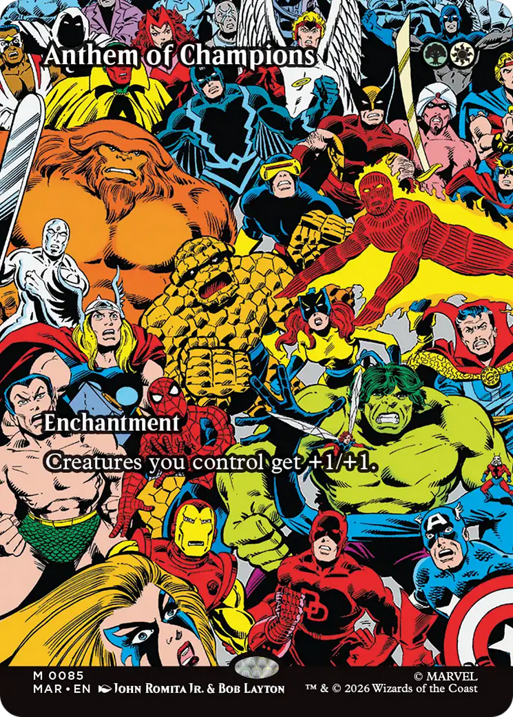 Anthem of Champions (Borderless) [Marvel Universe: Eternal-Legal] | I Want That Stuff Brandon