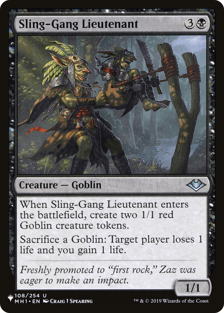 Sling-Gang Lieutenant [The List Reprints] | I Want That Stuff Brandon