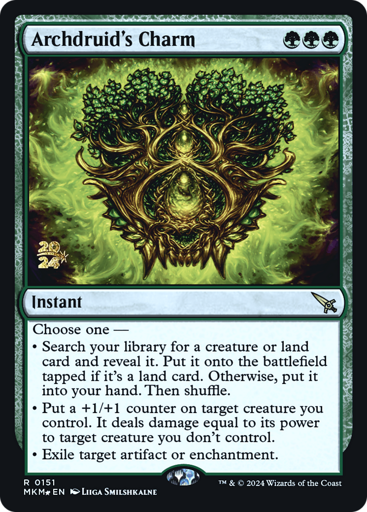 Archdruid's Charm [Murders at Karlov Manor Prerelease Promos] | I Want That Stuff Brandon