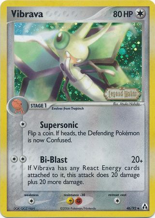 Vibrava (46/92) (Stamped) [EX: Legend Maker] | I Want That Stuff Brandon