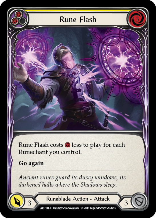 Rune Flash (Yellow) [ARC101-C] (Arcane Rising)  1st Edition Normal | I Want That Stuff Brandon