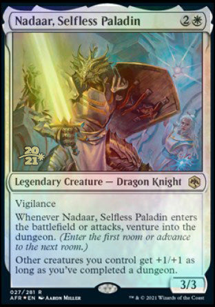 Nadaar, Selfless Paladin [Dungeons & Dragons: Adventures in the Forgotten Realms Prerelease Promos] | I Want That Stuff Brandon