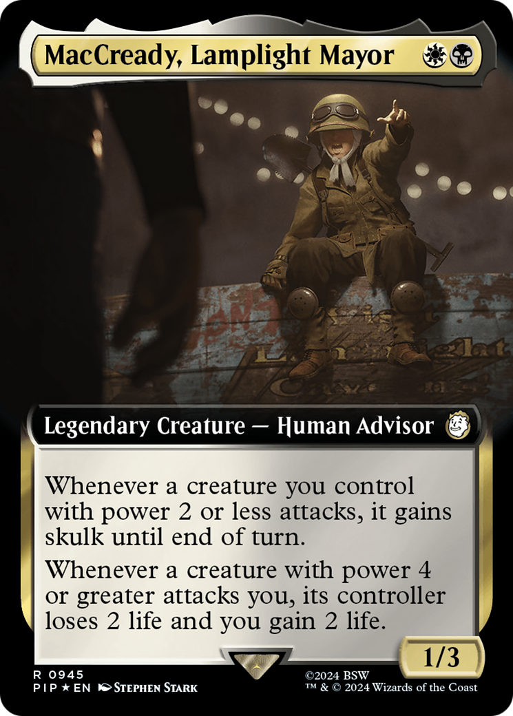 MacCready, Lamplight Mayor (Extended Art) (Surge Foil) [Fallout] | I Want That Stuff Brandon