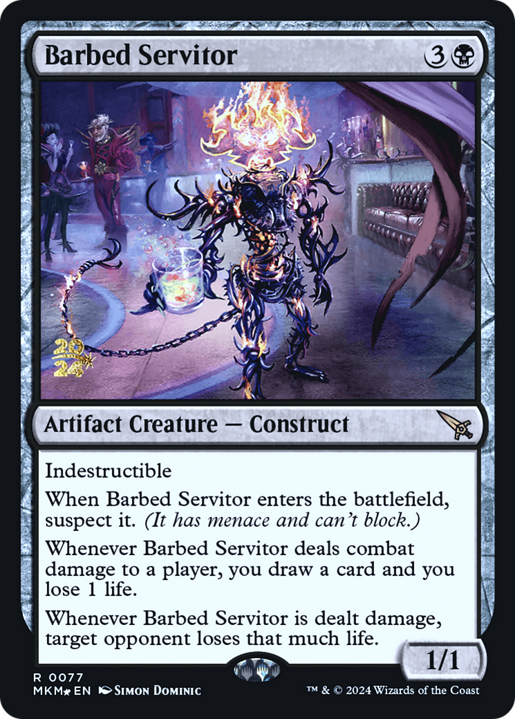 Barbed Servitor [Murders at Karlov Manor Prerelease Promos] | I Want That Stuff Brandon