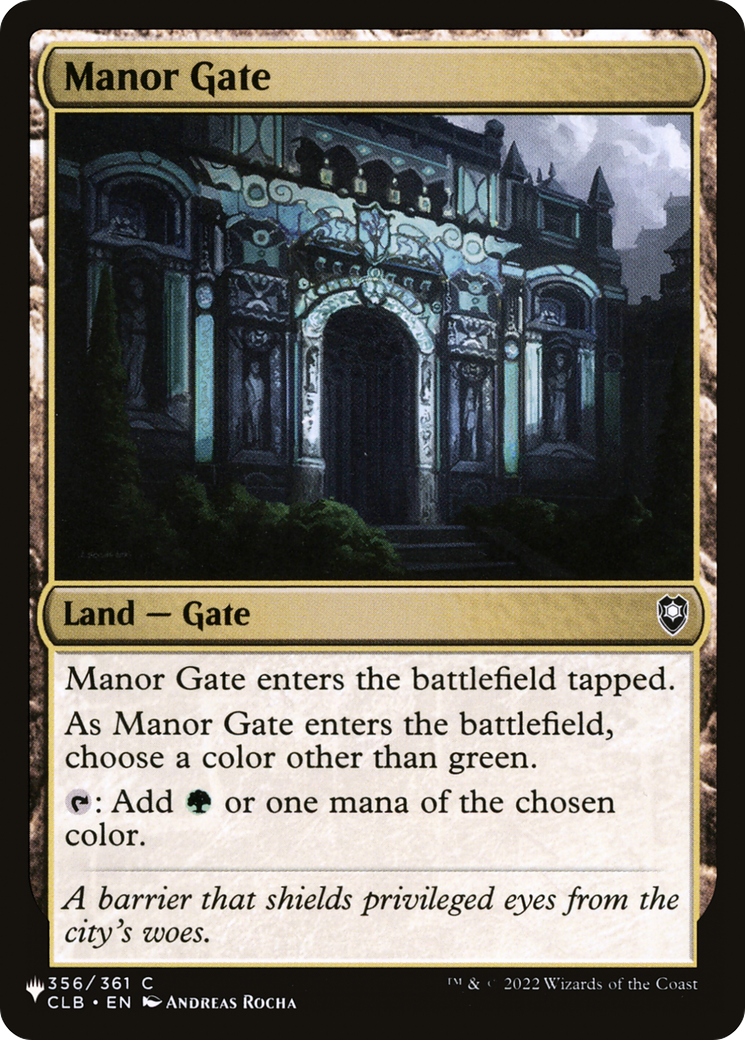 Manor Gate [The List] | I Want That Stuff Brandon