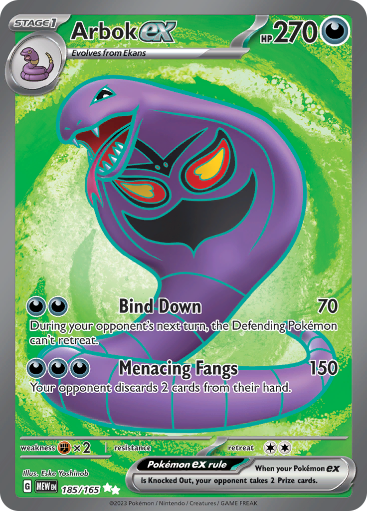 Arbok ex (185/165) [Scarlet & Violet 151] | I Want That Stuff Brandon