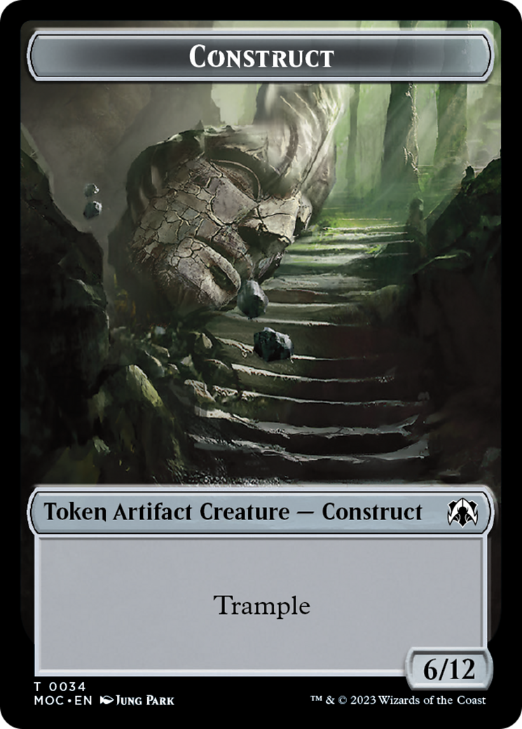 Phyrexian Golem // Construct Double-Sided Token [March of the Machine Commander Tokens] | I Want That Stuff Brandon