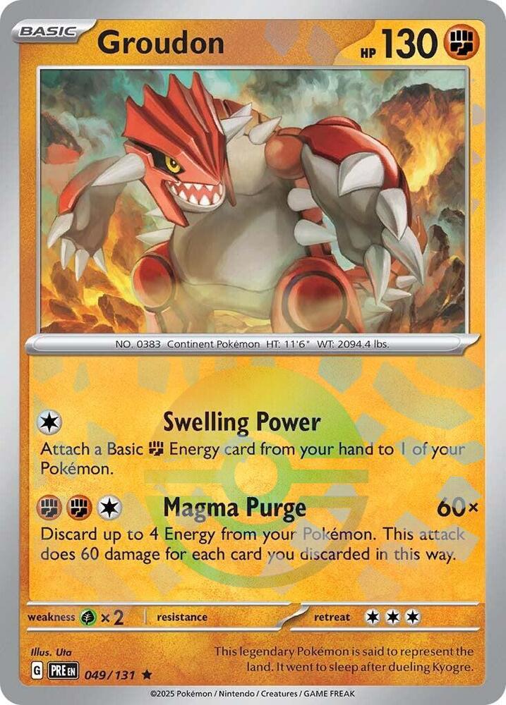 Groudon (049/131) (Poke Ball Pattern) [Scarlet & Violet: Prismatic Evolutions] | I Want That Stuff Brandon