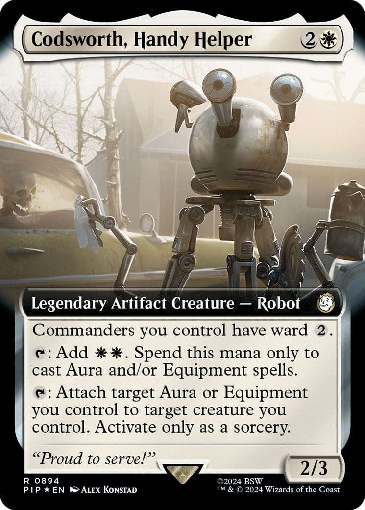 Codsworth, Handy Helper (Extended Art) (Surge Foil) [Fallout] | I Want That Stuff Brandon