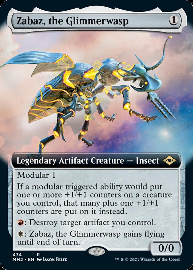 Zabaz, the Glimmerwasp (Extended Art) [Modern Horizons 2] | I Want That Stuff Brandon