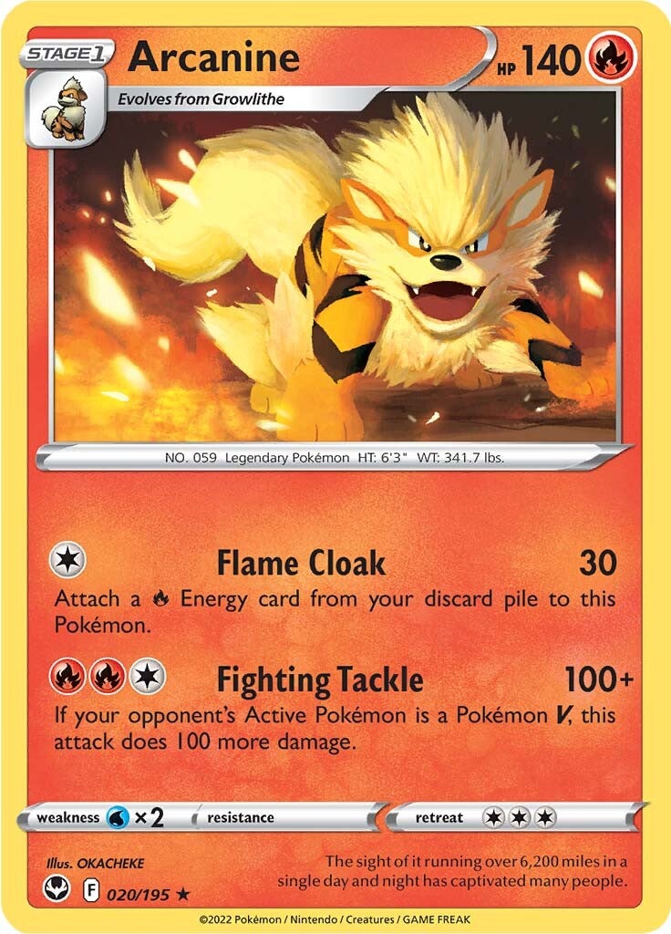 Arcanine (020/195) [Sword & Shield: Silver Tempest] | I Want That Stuff Brandon