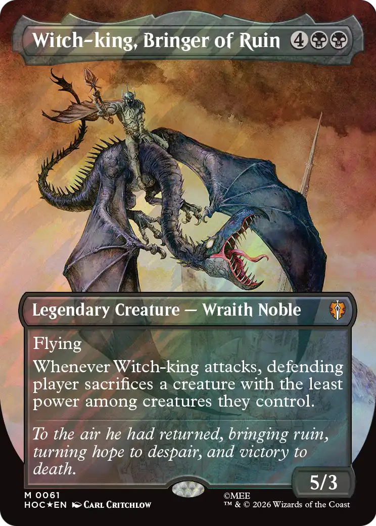 Witch-king, Bringer of Ruin (Borderless) (Surge Foil) [The Hobbit: Eternal-Legal] | I Want That Stuff Brandon